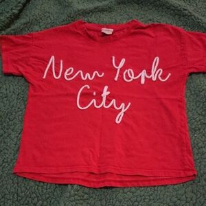 🌸4 For $20🌸Zara Kids Red Shirt with New York City Print Size 7